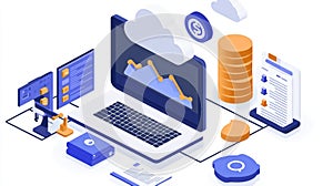 Cloud Computing Cost Efficiency: Visual Representation of Pay-Per-Use Pricing Models and Resource Optimization