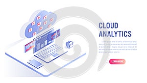 Cloud computing and data analytics concept