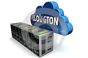 Cloud Computing Data Center Servers Network Illustration