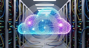 Cloud Computing Data Center Technology Concept