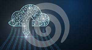 Cloud computing and data concept