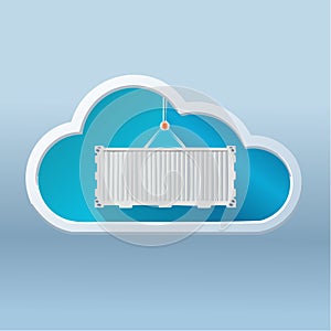 Cloud Computing and Data Containerization Concept