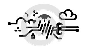 Cloud Computing and Data for Digital Information, vector design Generative AI