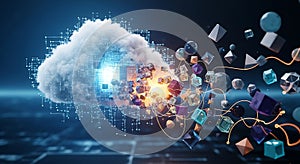 Cloud Computing Data Explosion with Geometric Shapes