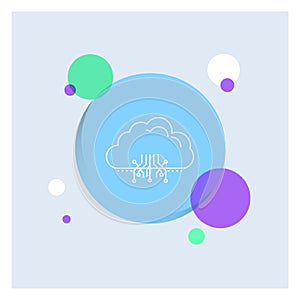 cloud, computing, data, hosting, network White Line Icon colorful Circle Background