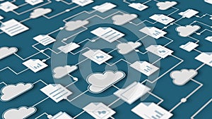Cloud computing and data management concept