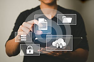 Cloud computing data management file sharing and security solutions for business and personal use online access