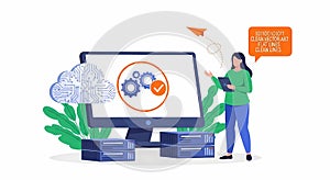 Cloud Computing and Data Management Illustration