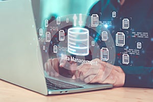 Cloud computing data management technology system for computer network cyber security or database file document transfer and