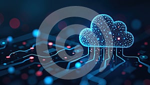 Cloud computing data network connecting abstract circuits