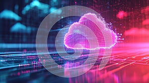 Cloud computing data network connection with digital information