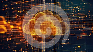 Cloud computing data network connection and digital storage