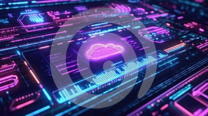 Cloud computing data network display interface