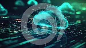 Cloud computing data network storage technology background