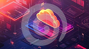 Cloud computing data network storage technology background