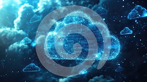 Cloud computing data network technology concept