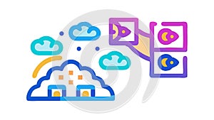 Cloud computing and data networks. Digital connectivity solutions. vector design Generative AI