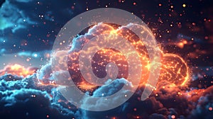 Cloud Computing: Data's Luminous Symphony. Concept Computing, Cloud, Data, Symphony, Luminous