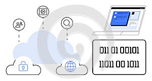 Cloud Computing and Data Security with Binary Code and Online Network Integration