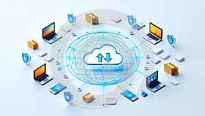 Cloud Computing and Data Security Concept