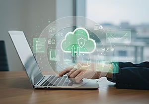 Cloud Computing and Data Security Concept