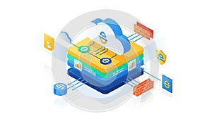 Cloud Computing and Data Security Illustration