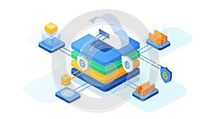 Cloud Computing and Data Security Illustration