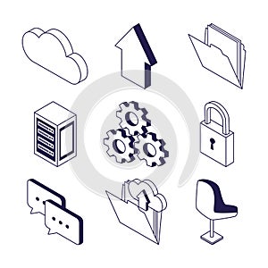 Cloud computing data server security folder technology internet