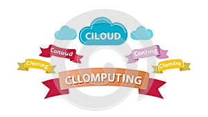 Cloud Computing Data Storage Banner Icon, Digital Infrastructure, vector design Generative AI