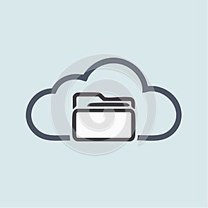 Cloud Computing Data Storage Folder Icon