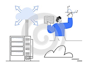 Cloud computing and data storage integration with learning and data analysis visualization