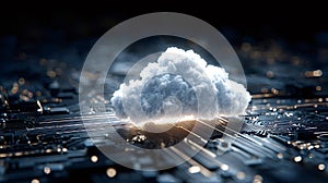 Cloud computing data storage network technology concept