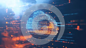 Cloud computing data storage network technology concept