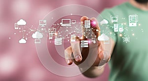 Cloud Computing and Data Storage Network Visualisation with Hand Gesture