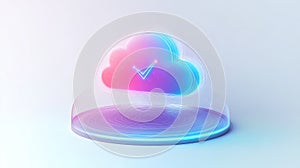 Cloud computing data storage and secure network concept