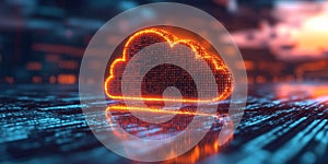 Cloud Computing Data Storage System for Remote Server Concept in a Digital Network Infrastructure