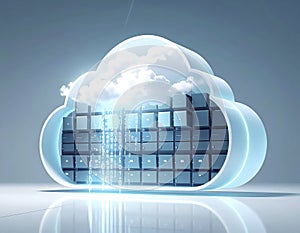 Cloud Computing Data Storage and Transfer Concept
