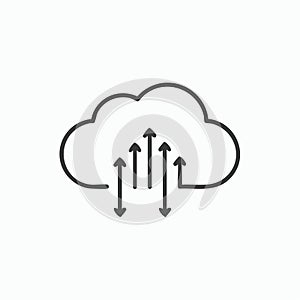Cloud Computing Data Sync Vector Icon