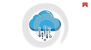 Cloud Computing and Data Transfer Icon