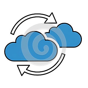 Cloud Data Synchronization Icon