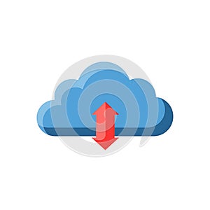 Cloud Computing Data Transfer Vector Icon
