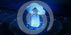 Cloud Computing Data Upload Concept