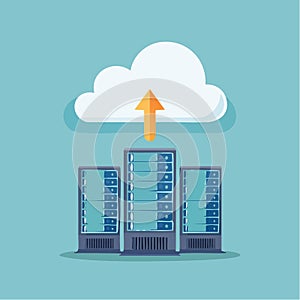 Cloud Computing Data Upload from Server Racks