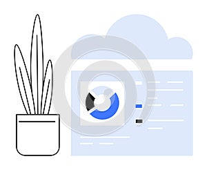 Cloud Computing Data Visualization with Analytics Dashboard and Plant
