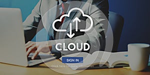 Cloud Computing Database Server Network Concept