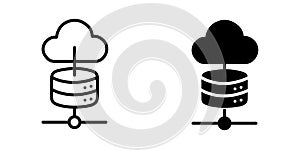 Cloud Computing Database Server Network Icon