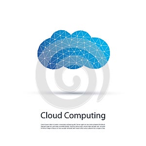 Cloud Computing Design Concept - Digital Network Connections, Technology Background