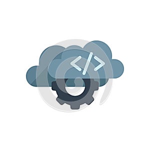 Cloud computing development gear system integration icon