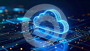 Cloud computing device on circuit board, exploring the intersection of hardware and software in modern technology