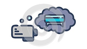 Cloud Computing Device Vector, Modern for Data Storage Tech Services, vector design Generative AI
